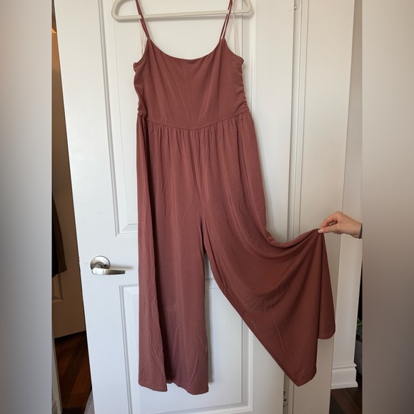 Wilfred Pants - Wilfred Rose-Brown Wide-Leg Sleeveless Jumpsuit